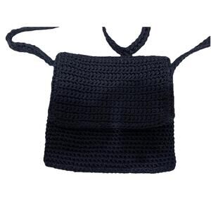 The Sak mini crochet crossbody bag in Navy Blue